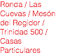 Ronda / Las Cuevas / Mesón del Regidor / Trinidad 500 / Casas Particulares